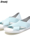 45 Sport Sandals Women's 2023 New Soft Sole Lightweight Two-Wear Casual Slippers Socofy Stretch Cloth Women's Summer