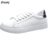 Sneakers Spring Summer Casual Shoes Women PU Leather Platform Shallow Lace-up Sport Shoes Zapatos De Mujer