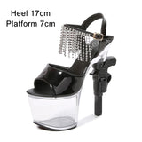 Shoes Pole Dance High Heels Sexy Women Shoes Transparent Sandals Women Wedding Dress 2023 Pistol Heel Female