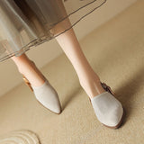 New Office Casual Women Pumps Fashion Hollow Middle Heel Slingbacks Shoes Woman Spring Summer