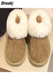 Designer Women's Plush Winter Plush Warm Shoes Unisex Outdoor Waterproof Comfortable Casual Shoes Zapatos De Mujer
