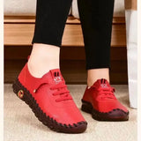 Breakj Handmade Stitching Large Size Student Shoes Female Flat Mother Single Shoe Casual