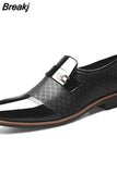 Men's shoes Leather Embossing Classic Fashion Luxury men shoes Wear-resistant Non slip Mans footwear Anti-slip Black