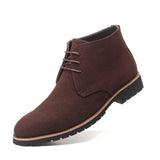 Breakj Fall Men's Pointed Casual Men's Leather Boots Front Lace Up Martin Boots Plus Size Men's Shoes Fashion