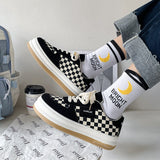 Women's Platform Sneakers Female Ins Trend Lattice Tennis Casual Basketball Footwear Fashion New Canvas Sports