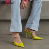 Heels Sandals Woman Summer 2023 PVC Mules Shoes Women Pumps Star Style Crystal Clear High Heels Party Slides