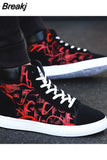 top Sneakers Men Canvas Shoes Cool Street Shoes Young Male Sneakers Black Blue Red Mens Causal Shoes