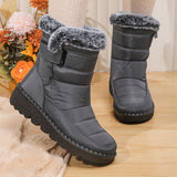 2023 New Waterproof Winter Boots Women Couples Non Slip Platform Snow Boots Woman Warm Long Plush Ankle Booties Size