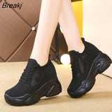 Heels Platform Sneakers Women Breathable Air Mesh Wedge Sock Shoes Woman 2023 Spring Casual Shoes Zapatos De