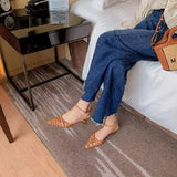 Looks Good In It! Minority Advanced Sense French Retro Pointed Hollowed-Out Middle Heel Thick Heel Baotou Fashion Cool