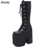 European and American Nightclub Stage High-heeled Shoes Women's Boots Women's Cake Thick-soled Thick-heeled 17cm
