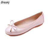Single Shoes Bowtie Flats Patent Leather Loafers Women Round Toe Roll-Up Shoes Woman Bridesmaid Flats Zapatillas