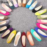 Women Flats Slip on Flat Shoe Candy Color Pointed Toe Female Loafers Plus Size Shoes Woman Spring Faux Suede Ladies Ballet