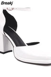 High Heeled Women Pumps 2023 Vintage Buckle Mary Jane Shoes Great Quality In Spring Summer All-match Temperament