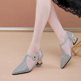 Bottes Women Fashion Shining High Quality Lace Up Shoes for Autumn Lady Casual Red Winter Leather Heel Boots Zapatos