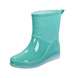 De Lluvia Para Mujer Outdoor Women Rain Boots Wear Resistant Plastic PVC Shoes Kitchen Waterproof Shoes, All