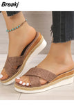 Women Summer Slippers Casual Ladies Sandals Platform Non-slip Female Shoes Soft Wedge Outdoor Women Slippers Dropshipping