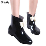 Boots Camellia Rain Boots Non-slip Water Shoes Fashion Rubber Shoes Short Tube Water Boots Cute Women's Boots Women