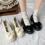 Breakj Jane Shoes Women 2025 Spring And Autumn New Flat Single Shoes Women's Summer Soft-Soled Grandmother Shoes Bow Small Leather