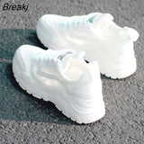 Women Casual Shoes Fashion Breathable Walking Mesh Lace Up Flat Shoes Sneakers Women 2020 Tenis Feminino White Vulcanized