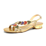 New Diamond Sandals Women Wear Flat Sandals In Summer Non-Slip Bohemian Crystal Sandals