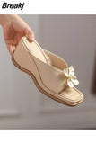 Slippers for Women Indoor Wear Outside Summer New Pearl Flower MuffinThick Bottom Slippers White Casual Rubber