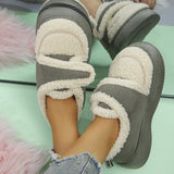 Bottom Faux Fur Winter Shoes for Women 2023 New Thicken Plush Warm Snow Boots Female Non Slip Platform Cotton Shoes