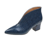 Spring and Autumn New Fashion Pointed Toe Thick Heel High-heeled Women's Shoes Comfortable Temperament High-heeled
