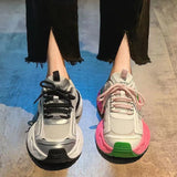 For Women Causal Sneakers Platform Shoes Fling Sneakers Basket Lace-Up Casual Chunky Shoes Plus Size43 Zapatos De