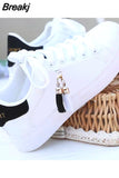 Spring Autumn Tenis Feminino Fashion White Shoes Woman PU Leather Solid Color Female Shoes Casual Women Shoes Footwears