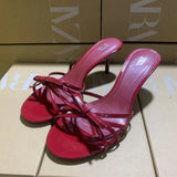 Breakj New Spring New Red High Quality Coarse And Bow Round Head Slippers