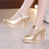 Women High Heels Block Heels Gold Silver Wedding Shoes Women Pumps 2023 Rhinestone 10cm Party Dress Shoe Plus Size