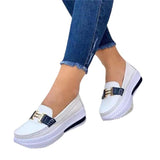 Breakj Bean Shoes Women's Large Comfortable Women's Single Shoes Soft Soles Casual Women's Shoes