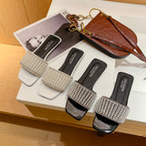 Summer Beach Shoes For Women Trend Fashion Beads Chains Fashion Footwear Elegant Sexy Party Wedding Female