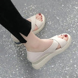 Bag Heel Sandals Women 2023 Summer New High-heeled Fashion Outer Wear Wedge-heeled Thick-soled Comfortable Women's