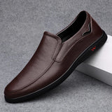 Men Casual Shoes outdoor Luxury Brand 2023 genuine Leather Mens Loafers Moccasins Breathable Slip on Black Driving Shoes