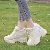 Chunky platform shoes Women 2024 Fashion Ladies Platform High Wedges mesh Casual Shoes Woman Chunky Black