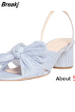 2023 Summer Woman Sandals Super High Heel With Butterfly-knot Sweet Lady Office Woman Sandals Shoes Plus Size