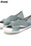 45 Sport Sandals Women's 2023 New Soft Sole Lightweight Two-Wear Casual Slippers Socofy Stretch Cloth Women's Summer