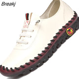 Loafers Women's Casual Shoes 2022 New Summer Leather Flats Comfortable Slip on Mom Shoe Plus Size Oxfords Mujer