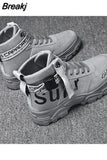 Men Boots Waterproof Warm Fur Snow Boots Men Outdoor Work Casual Shoes Military Combat Rubber Ankle Fashion Letter