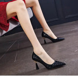 for Women 2023 High Heels Ladies Summer Footwear Pointed Toe Red Pumps Evening on Heeled Casual Social Free Shipping