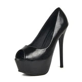 Cm Thin Heels Model Catwalk Super High-Heel Fish Mouth Single Shoes Sexy Wild Womens Shoes Temperament High Heels Party