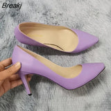 Shoes 2023 Women Pumps Fashion 9cm High Heels Pointed Toes Black White Shoe Women Wedding Shoes Ladies