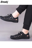 Summer Men's Casual Sandals Fashion Hollow Out Breathable Shoes Flat Business Soft Bottom Sneakers Sandalias