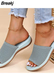 Women Elastic Force Summer Shoes Women Flat Sandals Casual Indoor Outdoor Slipper Summer Sandals for Beach Zapatos