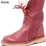 New Walking Shoes Women Boots Round Toe Flat Shoes Keep Warm Short Tube Snow Boots Female Outdoor Footwear Size