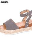 Size Fashion Womens Shoes 2023 Closed Toe Sandals Summer Heels Suit Female Beige Soft Big Luxury Elastic Band Low