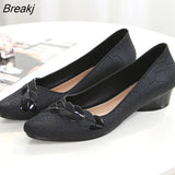 Women Pumps Low Heel Waterproof Rubber Shoes Slip on Antiskid Soild Shallow Slip-on Female Footwear Zapatillas Mujer