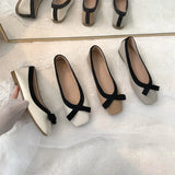 And Luxurious French Women's Shoes Flat-Soled Fairy Design Single Shoes Female Minority Square Head Retro Soft Leather With A Foot On Grandma's